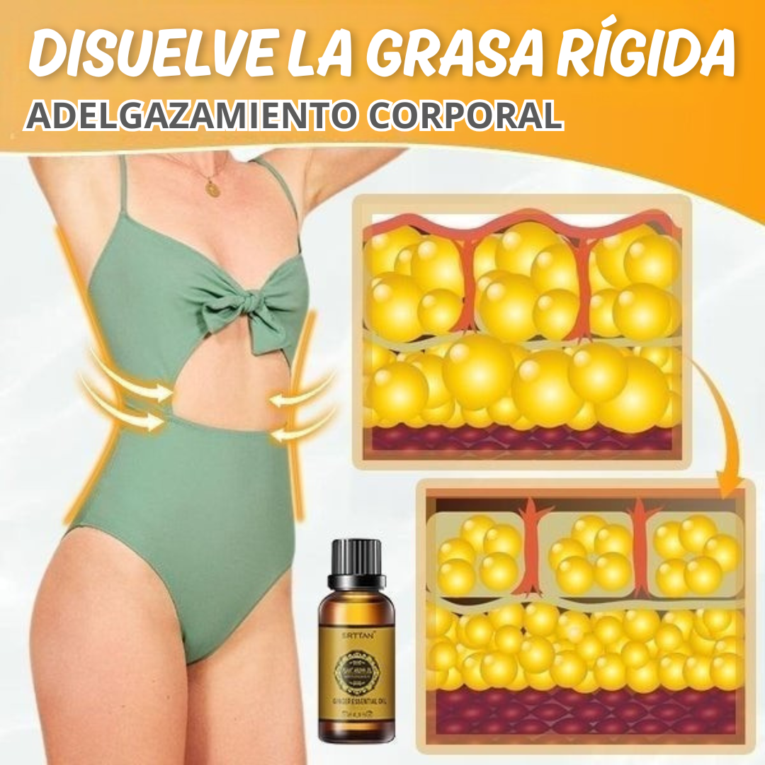 Aceite de jengibre para reducir barriga