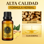 Aceite de jengibre para reducir barriga