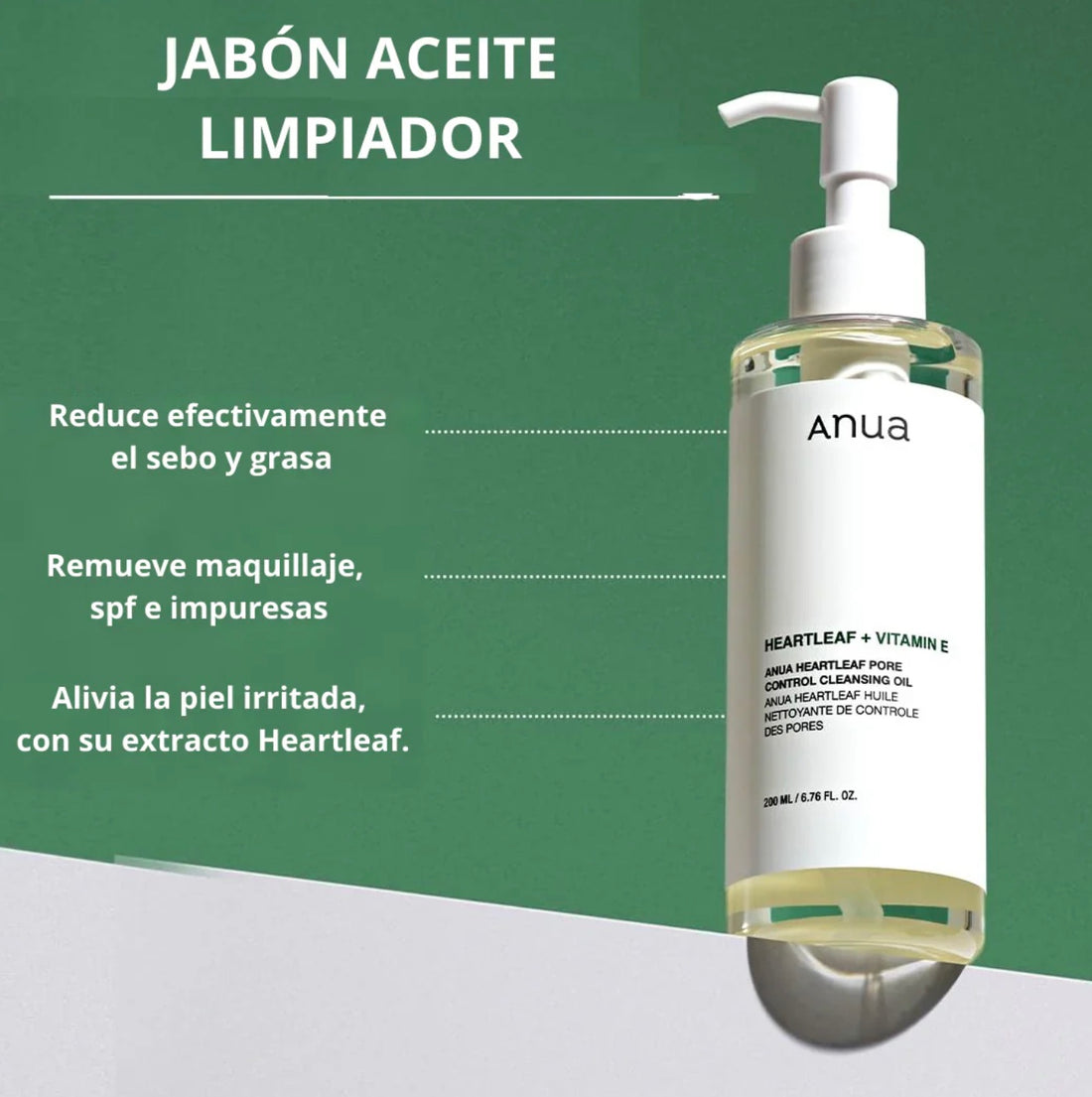 Aceite limpiador para el control de poros