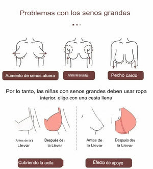 Sujetador de soporte superior sin aros  No más senos caídos