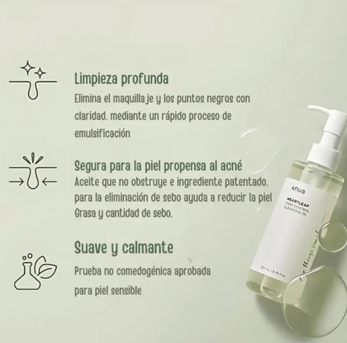 Aceite limpiador para el control de poros